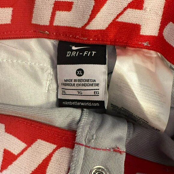 ✨Nike Size XL Big Kids Dri-fit Baseball Pants Gray With Red Belt✨ - Picture 3 of 8